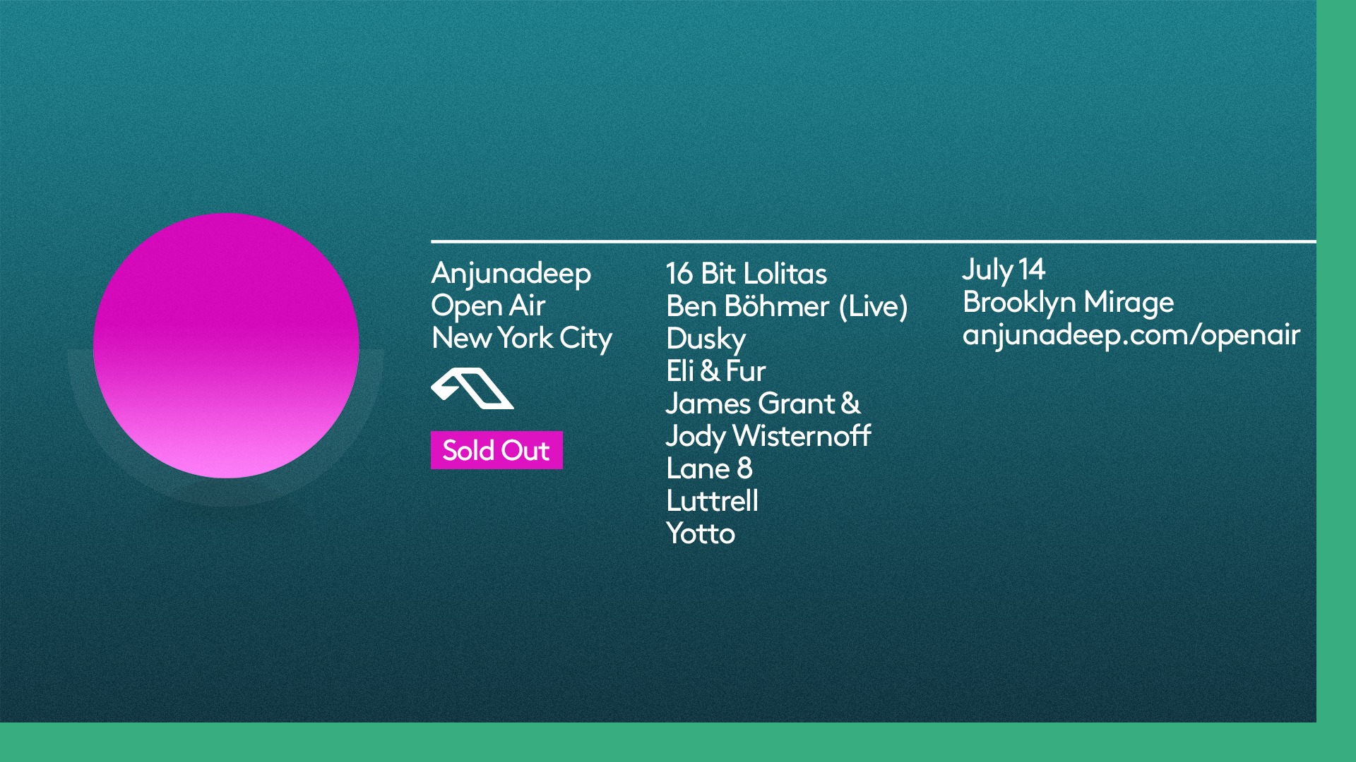 anjunadeep, brooklyn mirage